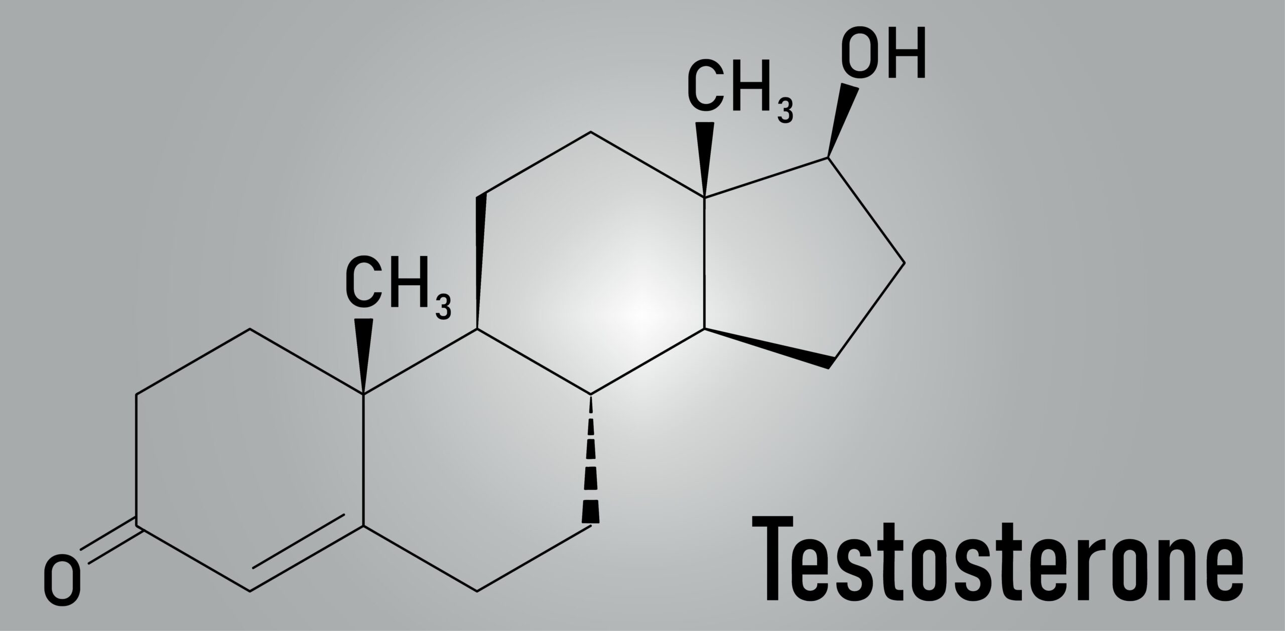 Testosterone molecule skeletal formula